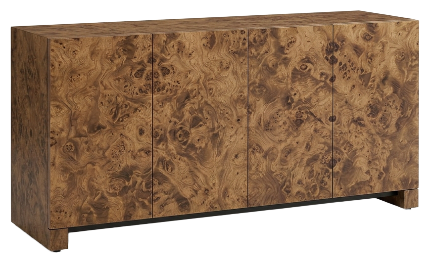 Burl wood console