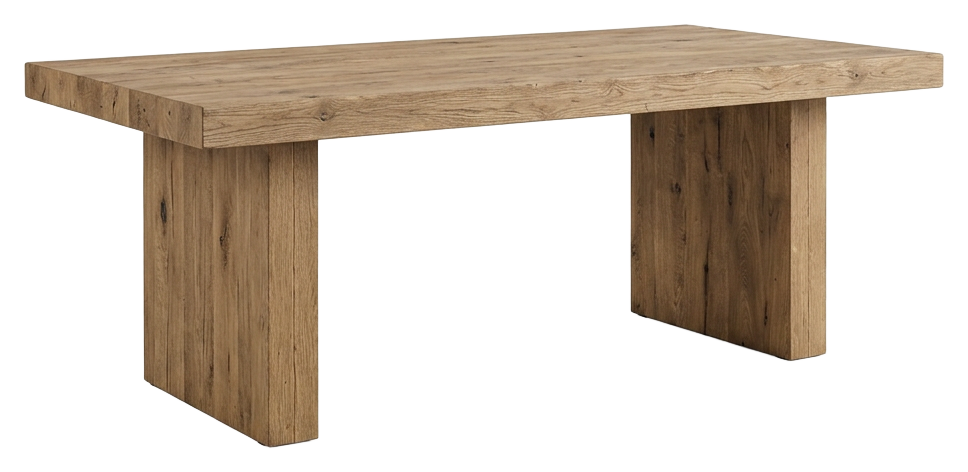 Oak dining table proposed for the client's dining room
